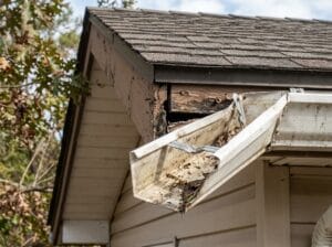how to fix gutters pulling away from house